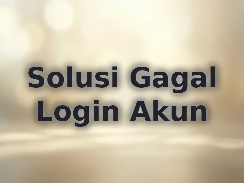 Solusi Gagal Login Akun